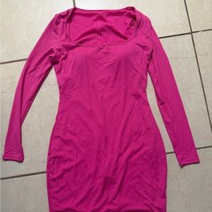 Pink Long Sleeve Dress